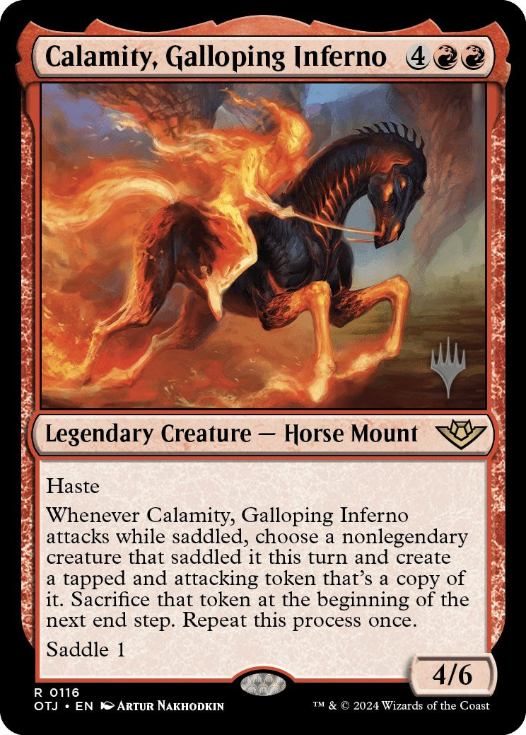 Calamity, Galloping Inferno (Promo Pack) [Outlaws of Thunder Junction Promos] | All Aboard Games