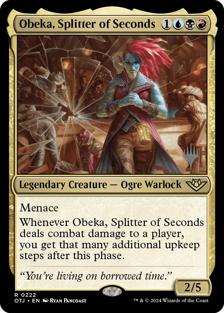 Obeka, Splitter of Seconds (Promo Pack) [Outlaws of Thunder Junction Promos] | All Aboard Games