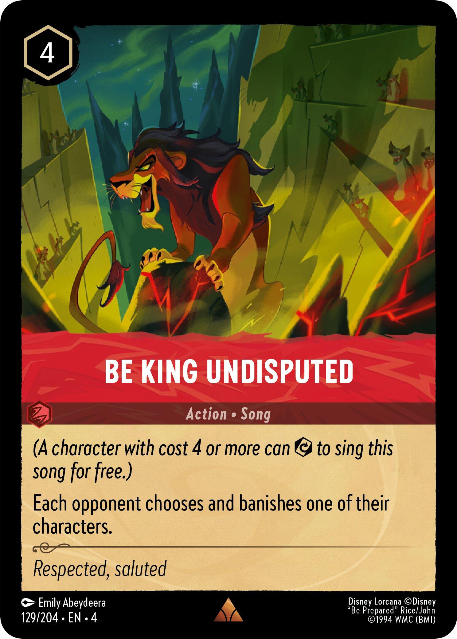 Be King Undisputed (129/204) [Ursula's Return] | All Aboard Games