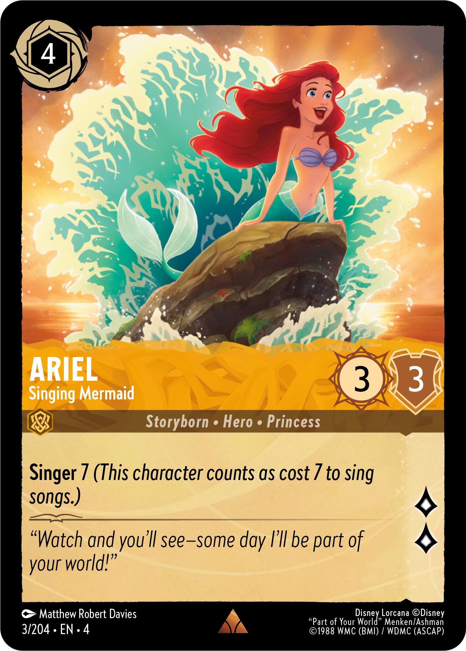 Ariel - Singing Mermaid (3/204) [Ursula's Return] | All Aboard Games