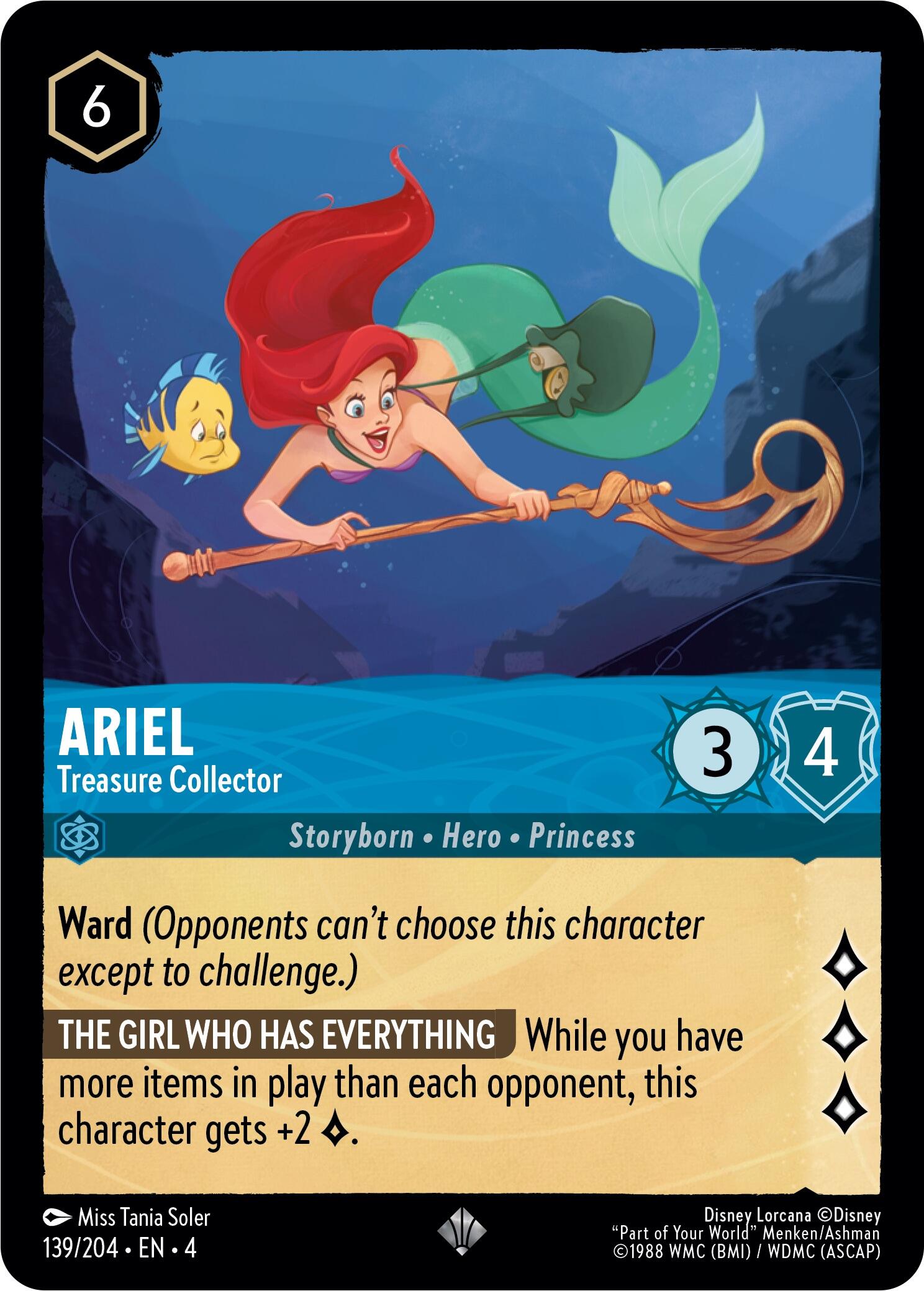 Ariel - Treasure Collector (139/204) [Ursula's Return] | All Aboard Games