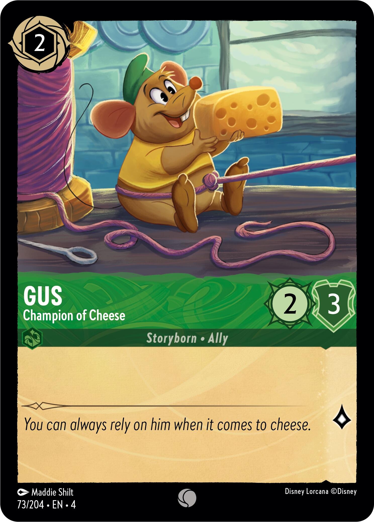 Gus - Champion of Cheese (73/204) [Ursula's Return] | All Aboard Games