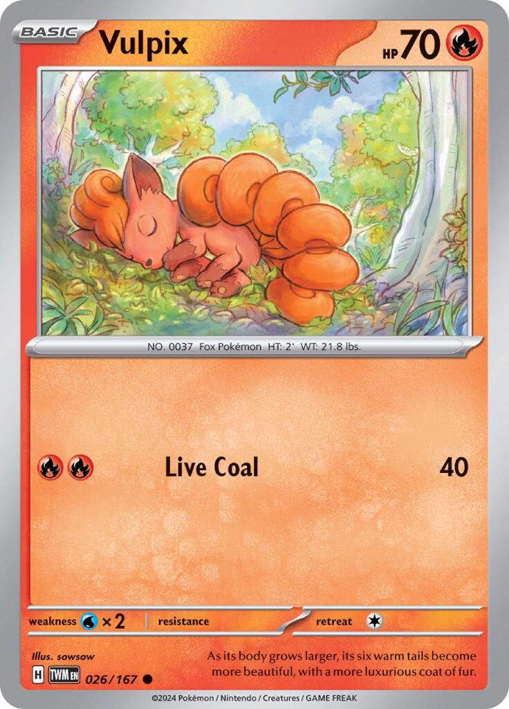 Vulpix (026/167) [Scarlet & Violet: Twilight Masquerade] | All Aboard Games