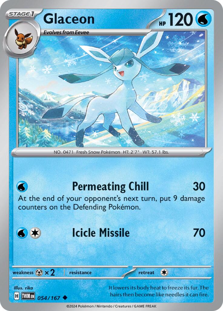 Glaceon (054/167) [Scarlet & Violet: Twilight Masquerade] | All Aboard Games