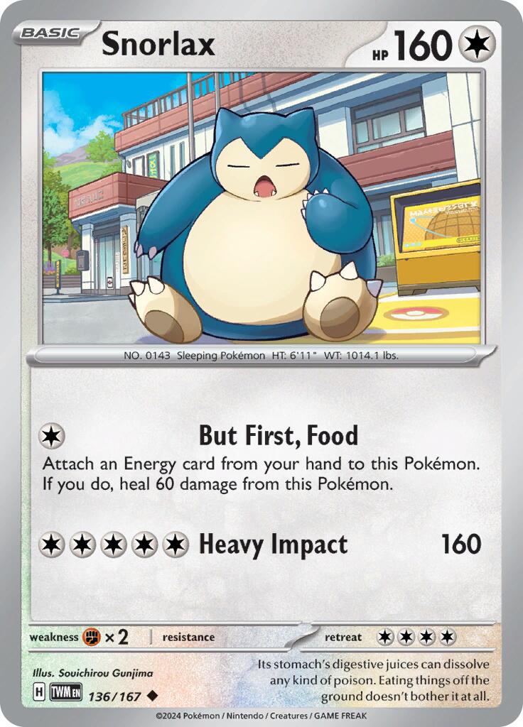 Snorlax (136/167) [Scarlet & Violet: Twilight Masquerade] | All Aboard Games