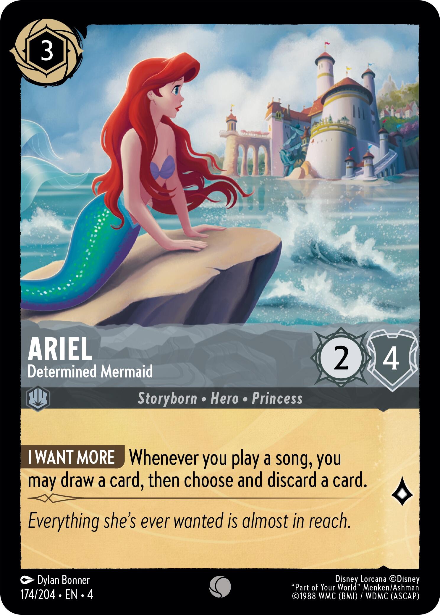 Ariel - Determined Mermaid (174/204) [Ursula's Return] | All Aboard Games