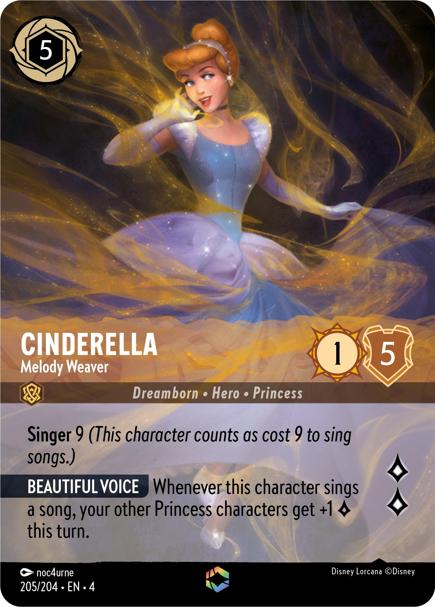 Cinderella - Melody Weaver (Enchanted) (205/204) [Ursula's Return] | All Aboard Games