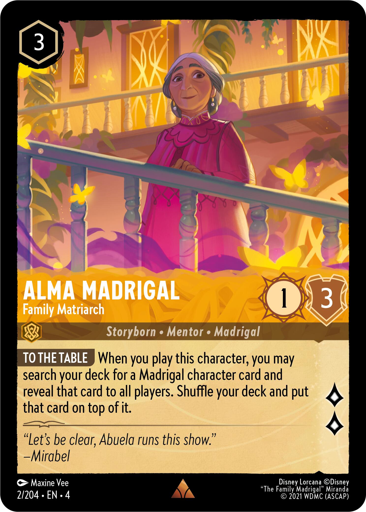 Alma Madrigal - Family Matriarch (2/204) [Ursula's Return] | All Aboard Games