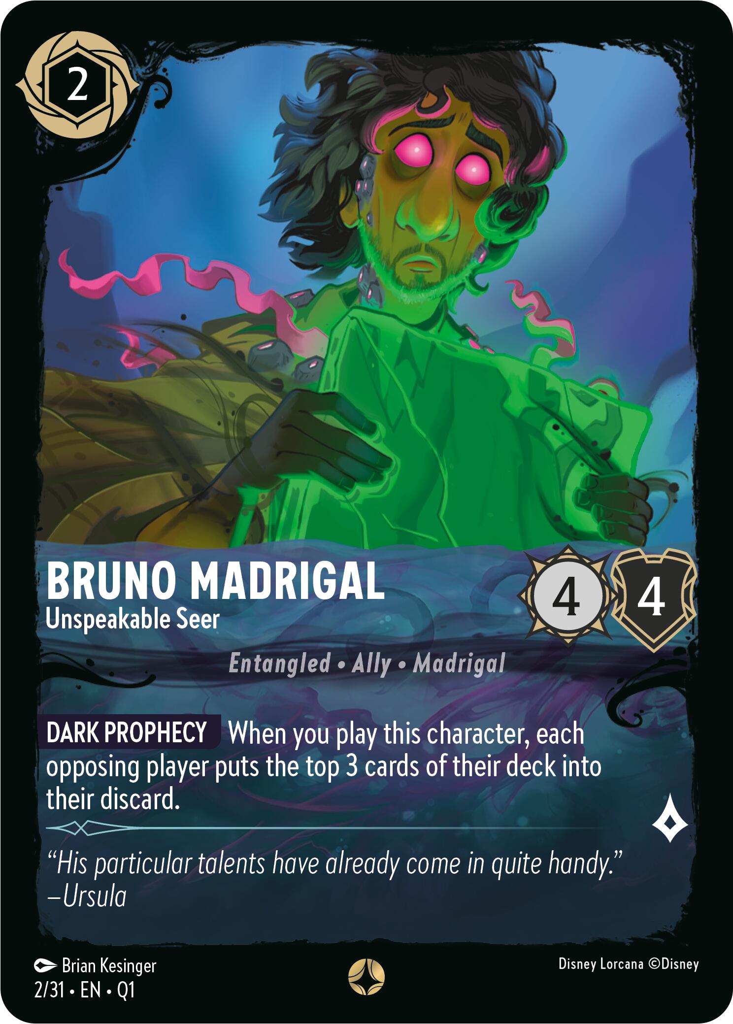 Bruno Madrigal - Unspeakable Seer (2/31) [Illumineer's Quest: Deep Trouble] | All Aboard Games