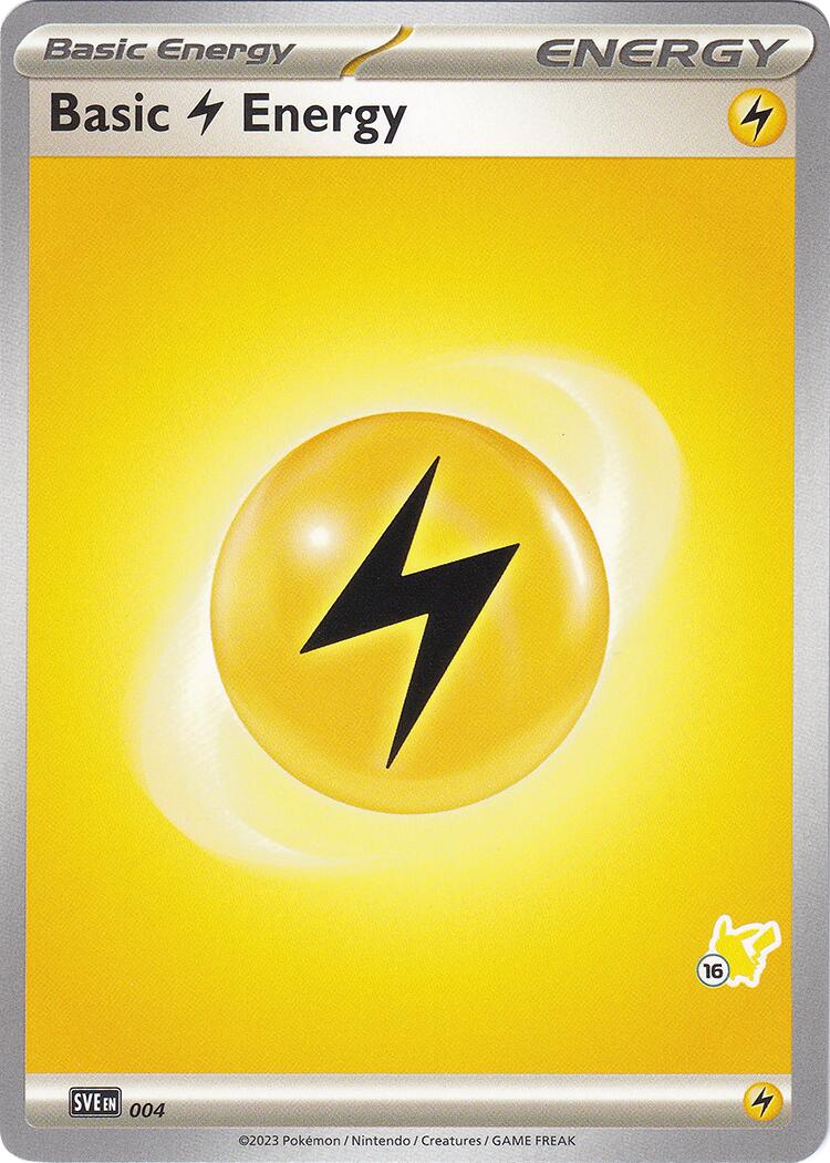 Basic Lightning Energy (004) (Pikachu Stamp #16) [Battle Academy 2024] | All Aboard Games
