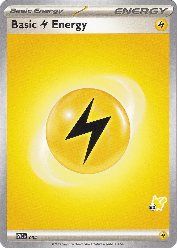 Basic Lightning Energy (004) (Pikachu Stamp #20) [Battle Academy 2024] | All Aboard Games
