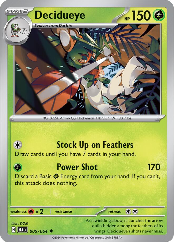 Decidueye (005/064) [Scarlet & Violet: Shrouded Fable] | All Aboard Games