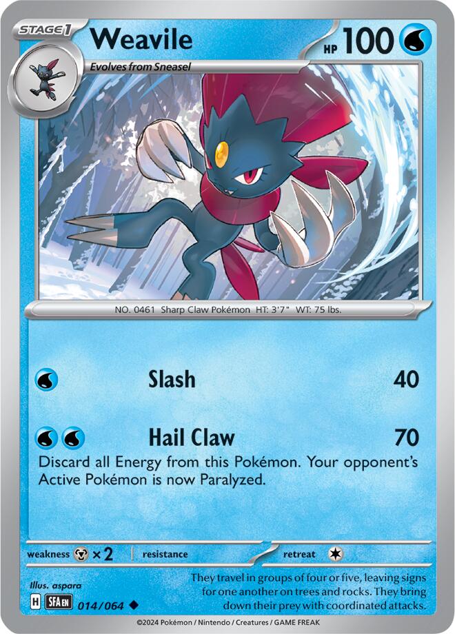 Weavile (014/064) [Scarlet & Violet: Shrouded Fable] | All Aboard Games