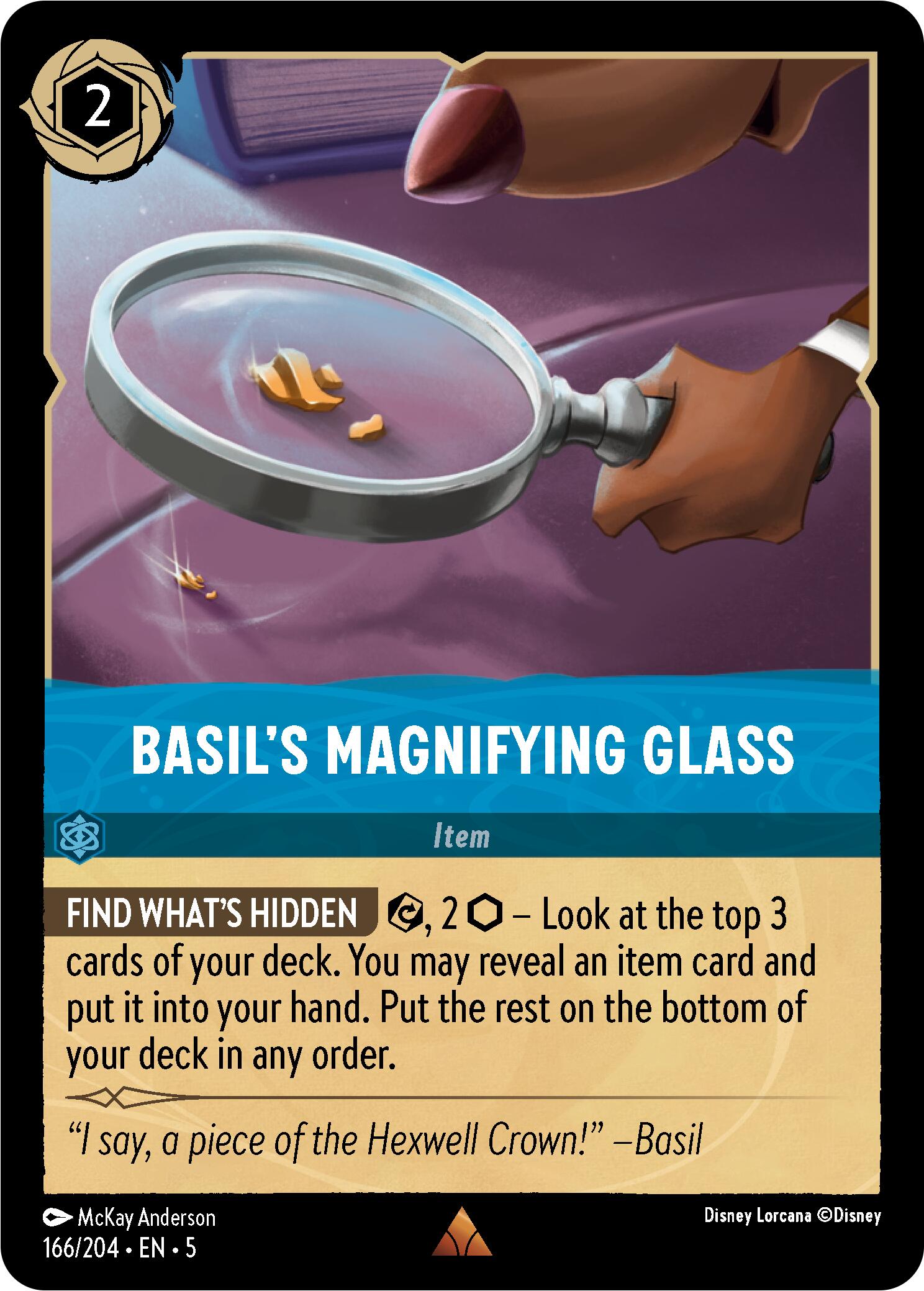 Basil's Magnifying Glass (166/204) [Shimmering Skies] | All Aboard Games