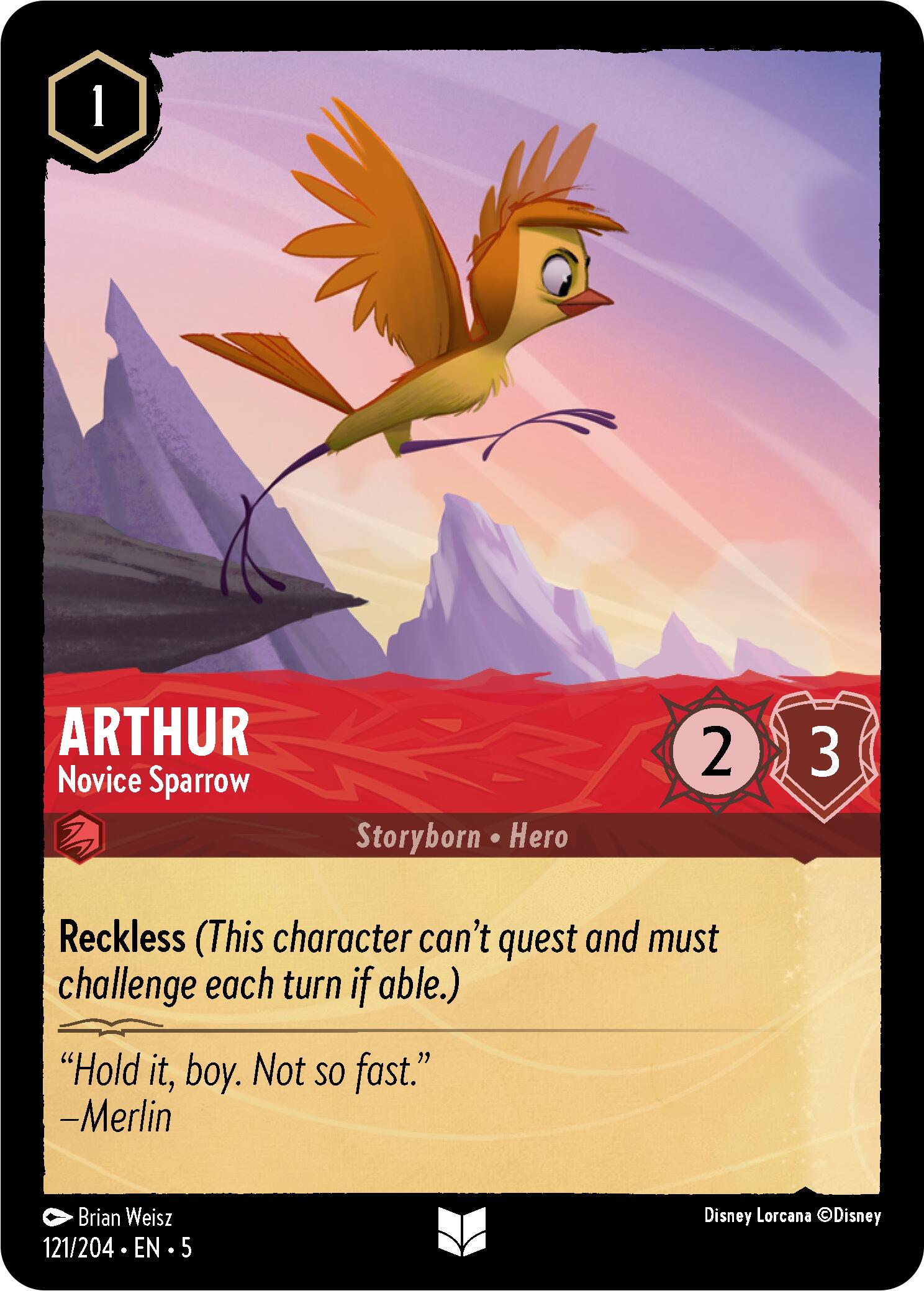 Arthur - Novice Sparrow (121/204) [Shimmering Skies] | All Aboard Games