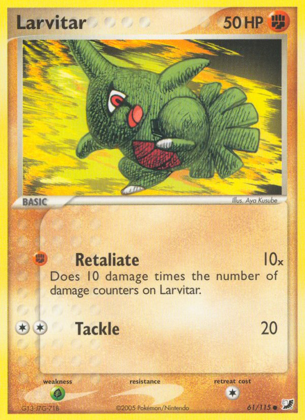 Larvitar (61/115) [EX: Unseen Forces] | All Aboard Games