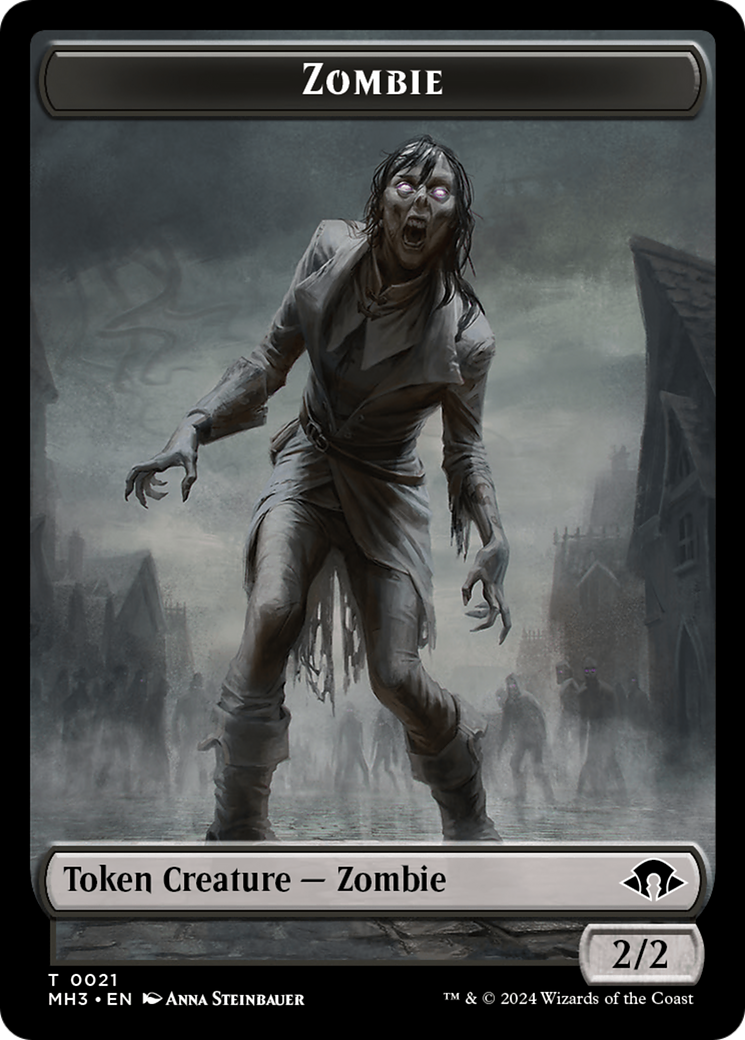 Zombie // Energy Reserve Double-Sided Token [Modern Horizons 3 Tokens] | All Aboard Games