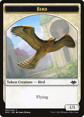 Bird (003) // Serra the Benevolent Emblem Double-Sided Token [Modern Horizons Tokens] | All Aboard Games