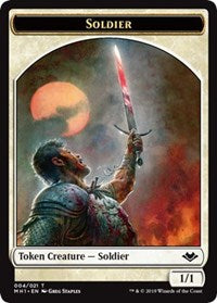 Soldier (004) // Serra the Benevolent Emblem (020) Double-Sided Token [Modern Horizons Tokens] | All Aboard Games
