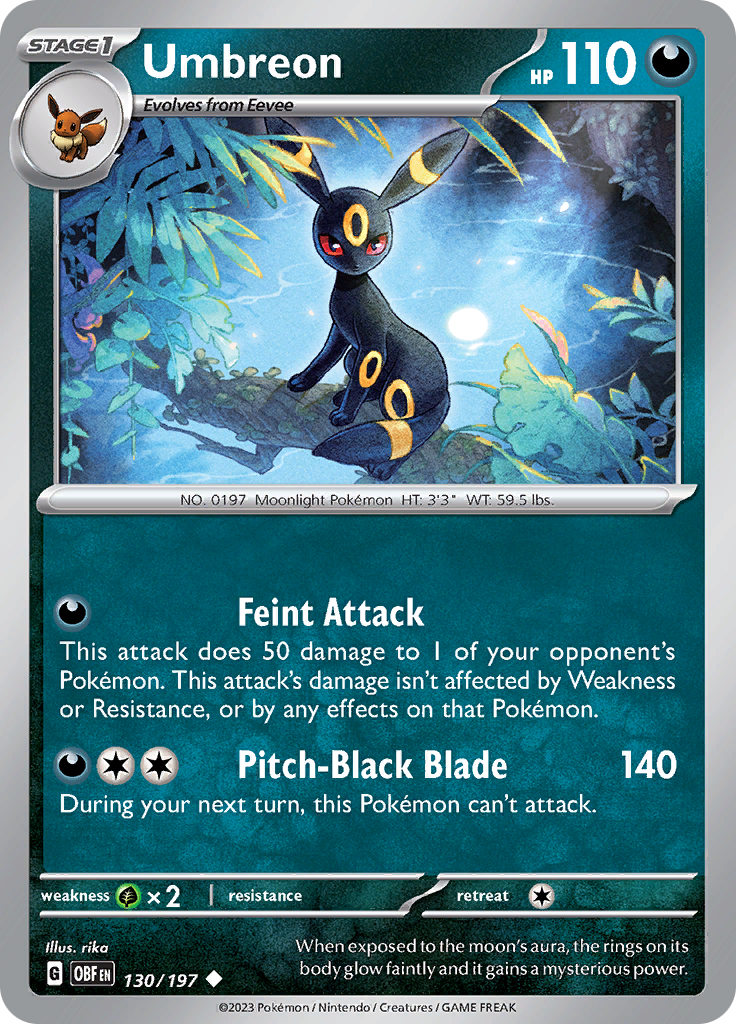 Umbreon (130/197) [Scarlet & Violet: Obsidian Flames] | All Aboard Games