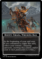 Bounty: Eriana, Wrecking Ball // Bounty Rules Double-Sided Token [Outlaws of Thunder Junction Commander Tokens] | All Aboard Games