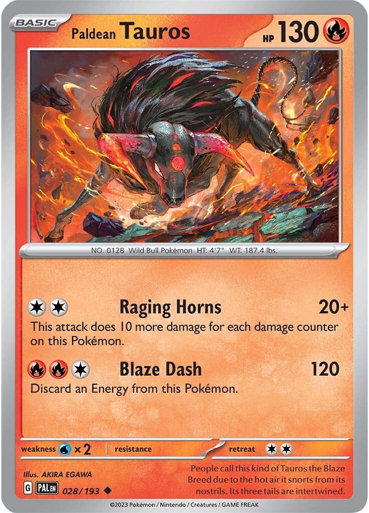 Paldean Tauros (028/193) [Scarlet & Violet: Paldea Evolved] | All Aboard Games