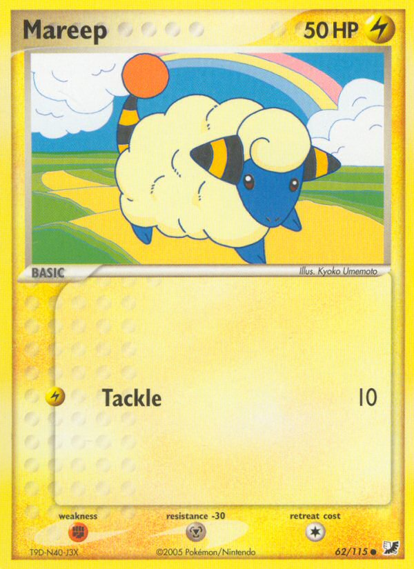 Mareep (62/115) [EX: Unseen Forces] | All Aboard Games