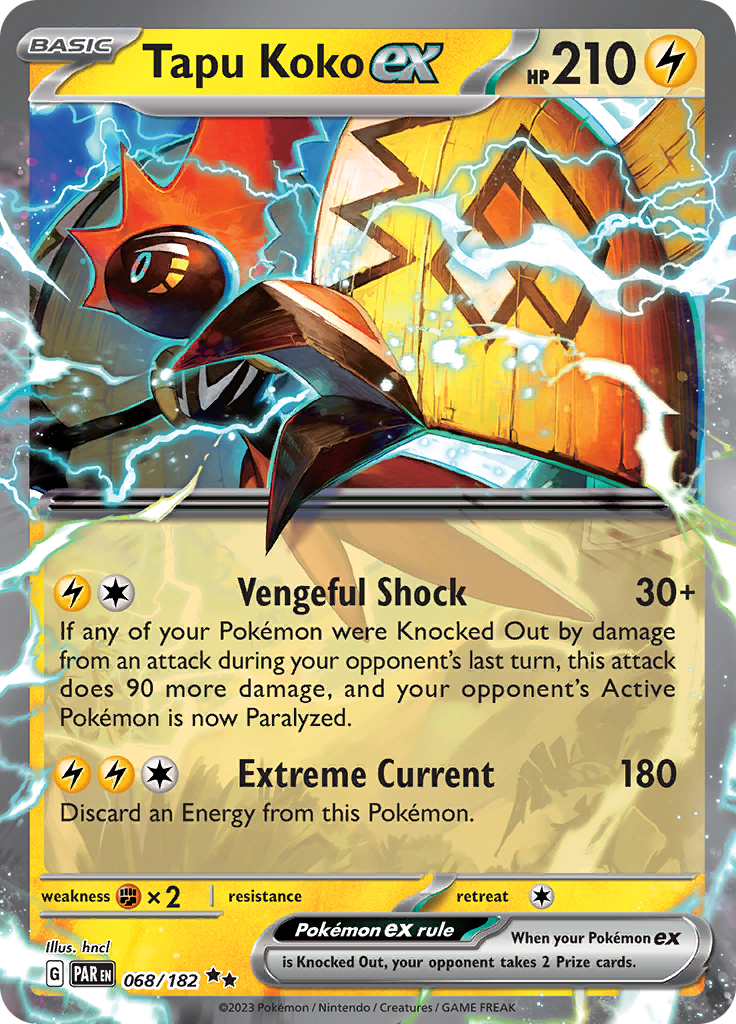 Tapu Koko ex (068/182) [Scarlet & Violet: Paradox Rift] | All Aboard Games