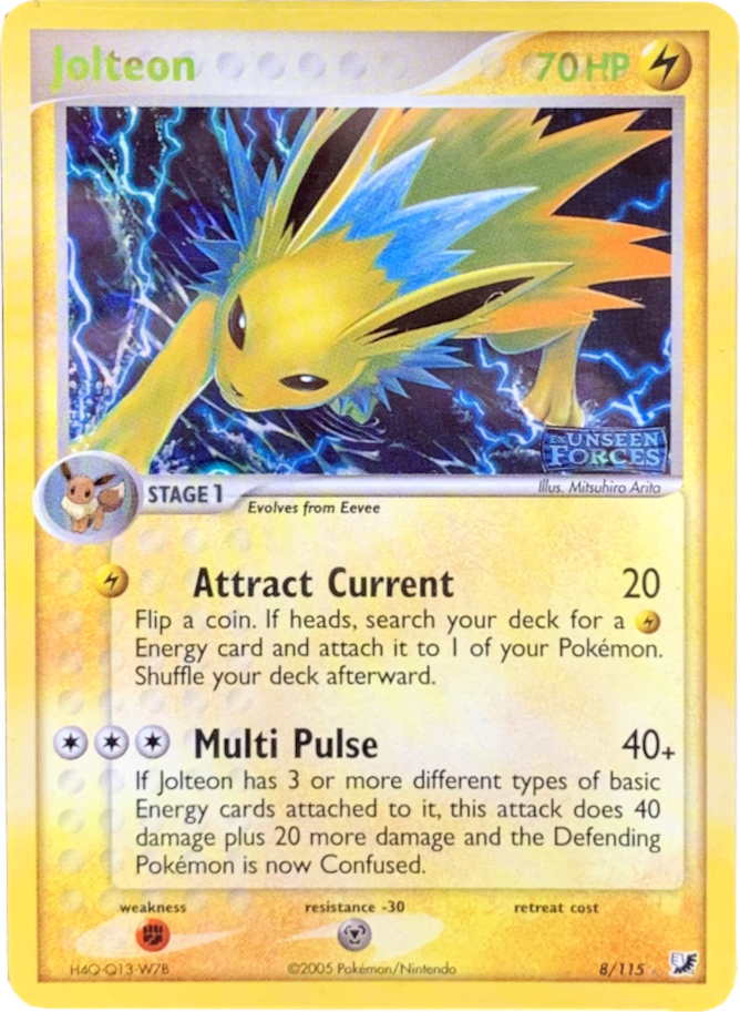 Jolteon (8/115) (Stamped) [EX: Unseen Forces] | All Aboard Games