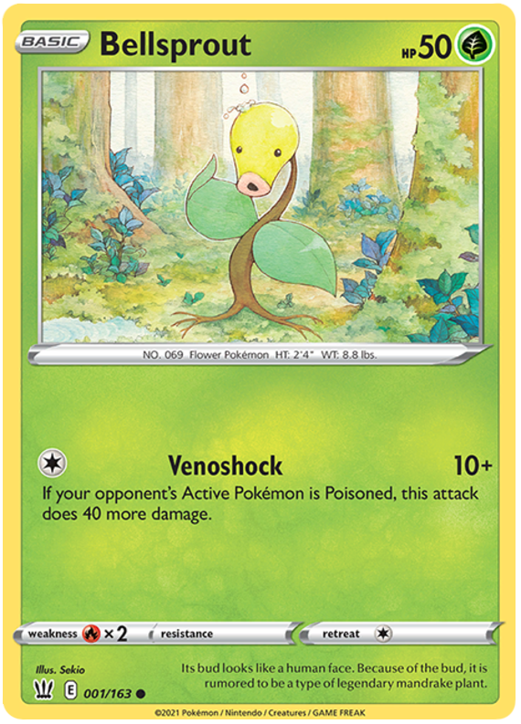 Bellsprout (001/163) [Sword & Shield: Battle Styles] | All Aboard Games