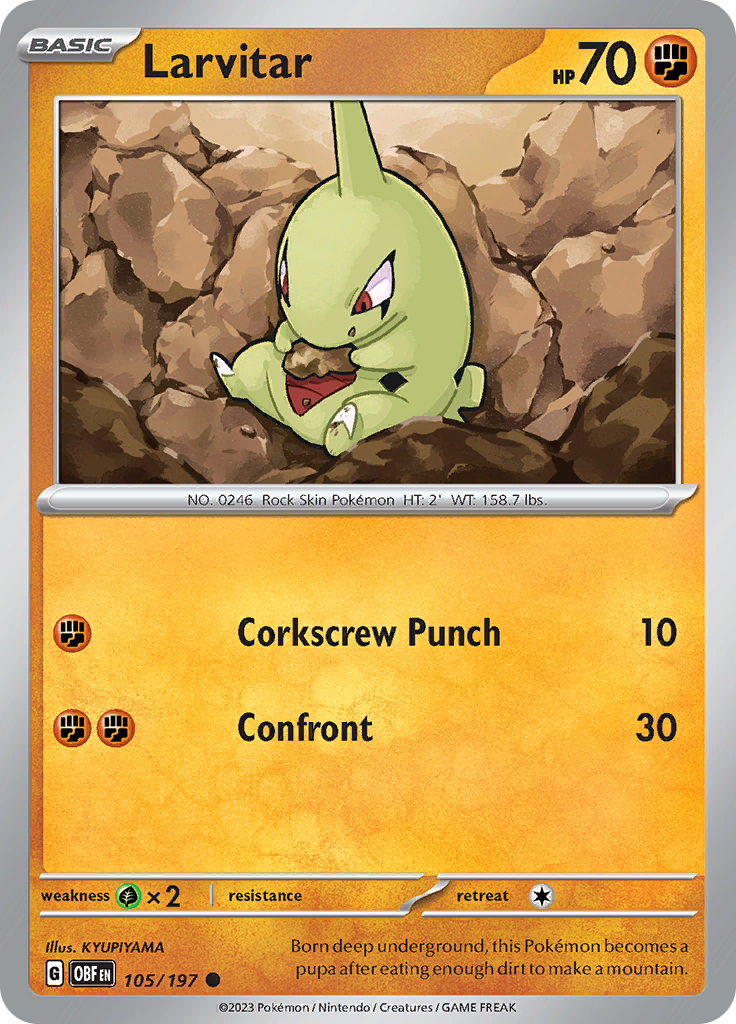 Larvitar (105/197) [Scarlet & Violet: Obsidian Flames] | All Aboard Games