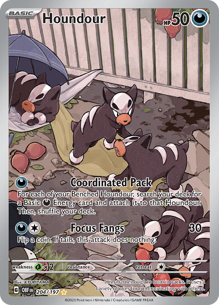 Houndour (204/197) [Scarlet & Violet: Obsidian Flames] | All Aboard Games