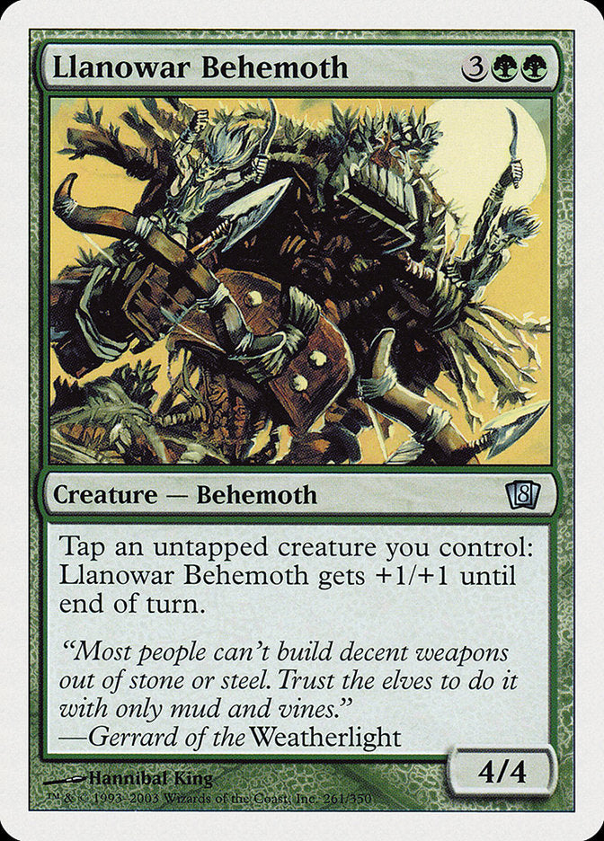 Llanowar Behemoth (8th Edition) [Oversize Cards] | All Aboard Games