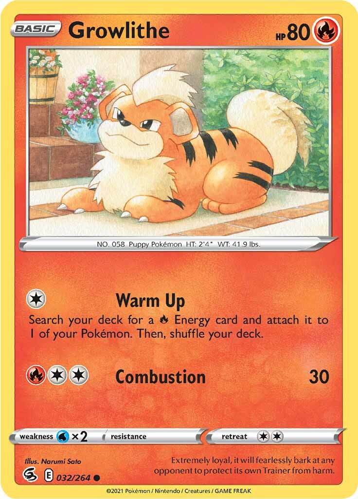 Growlithe (032/264) [Sword & Shield: Fusion Strike] | All Aboard Games