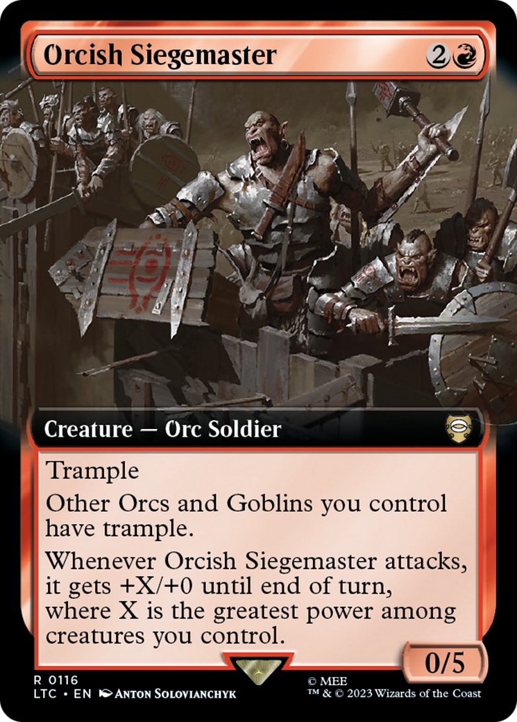 Orcish Siegemaster (Extended Art) [The Lord of the Rings: Tales of Middle-Earth Commander] | All Aboard Games