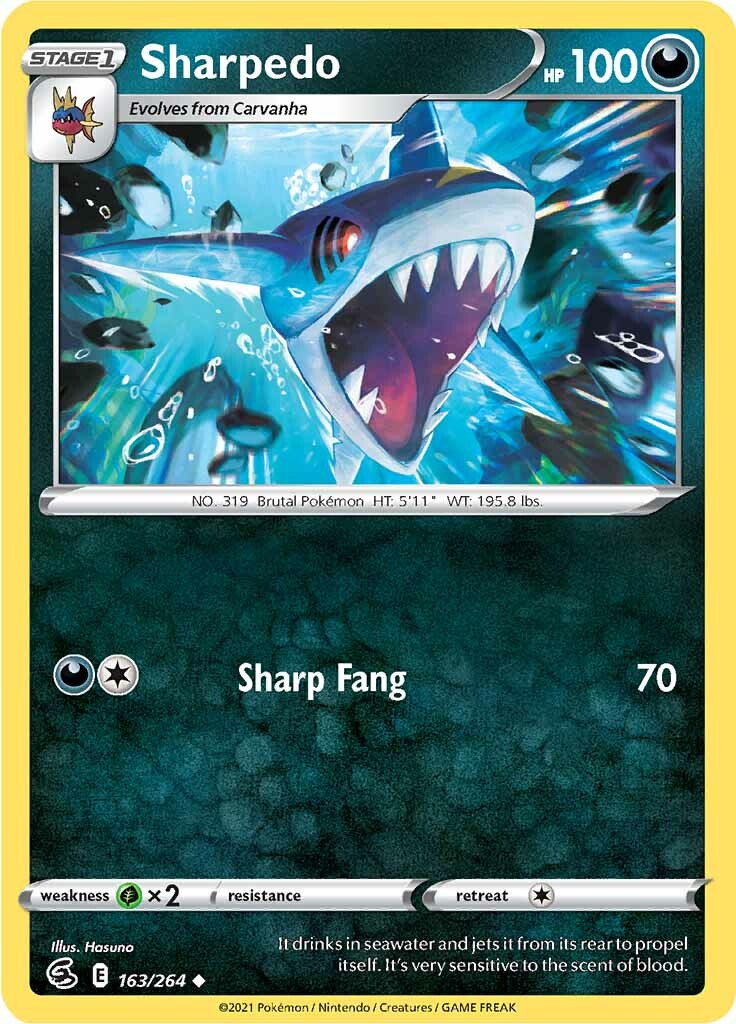 Sharpedo (163/264) [Sword & Shield: Fusion Strike] | All Aboard Games