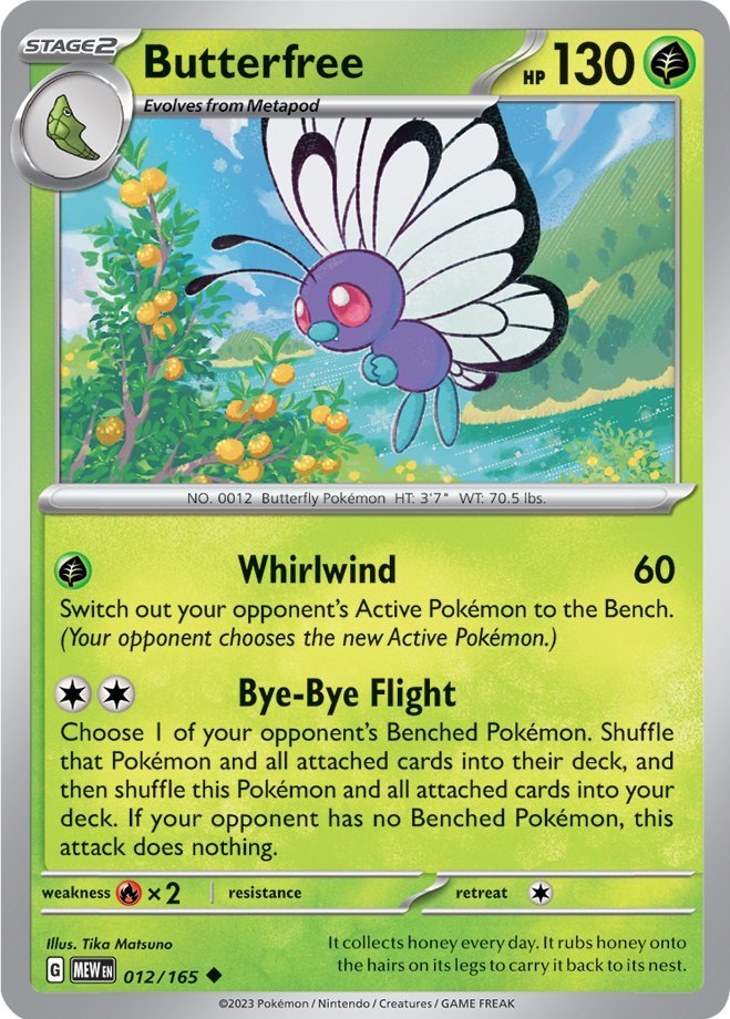 Butterfree (012/165) [Scarlet & Violet: 151] | All Aboard Games