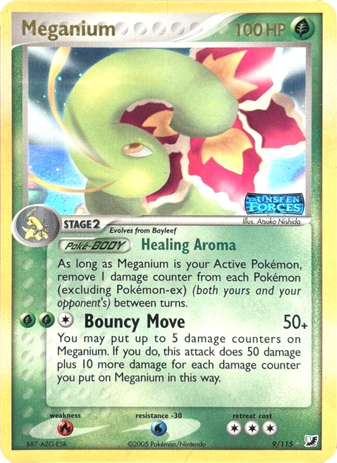 Meganium (9/115) (Stamped) [EX: Unseen Forces] | All Aboard Games