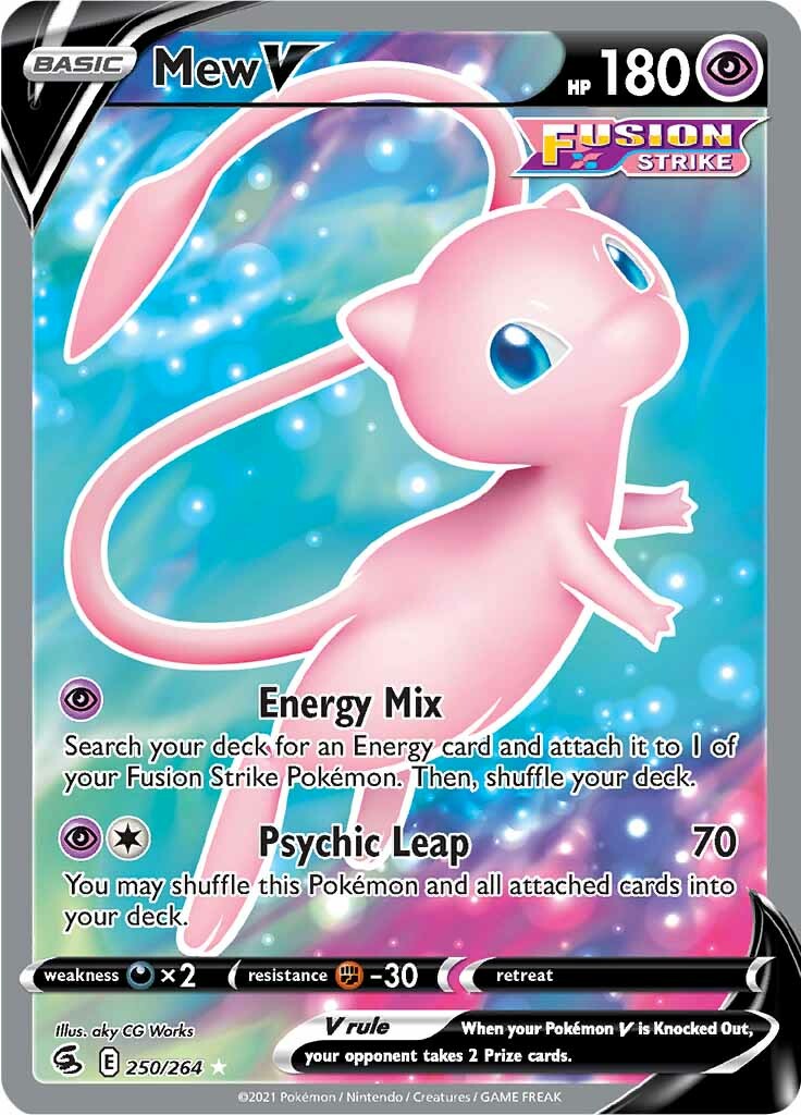 Mew V (250/264) [Sword & Shield: Fusion Strike] | All Aboard Games