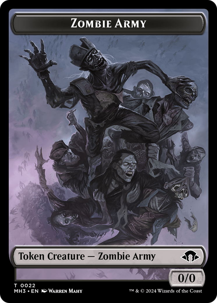 Zombie Army // Energy Reserve Double-Sided Token [Modern Horizons 3 Tokens] | All Aboard Games