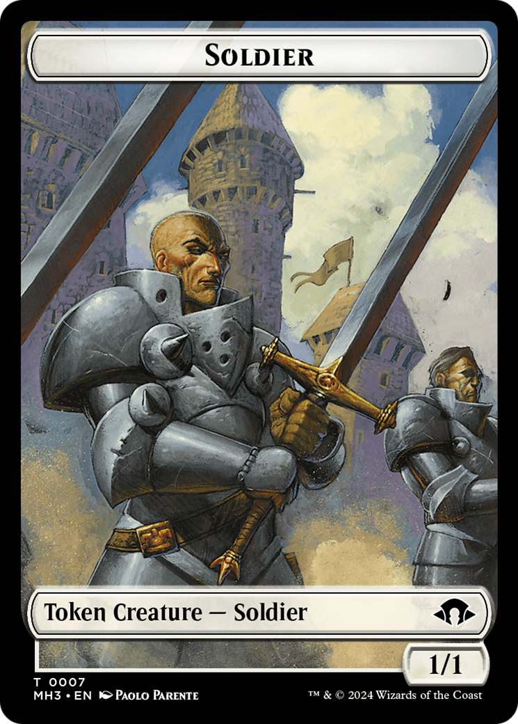 Eldrazi Spawn // Soldier Double-Sided Token [Modern Horizons 3 Tokens] | All Aboard Games