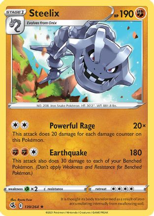 Steelix (139/264) (Theme Deck Exclusive) [Sword & Shield: Fusion Strike] | All Aboard Games