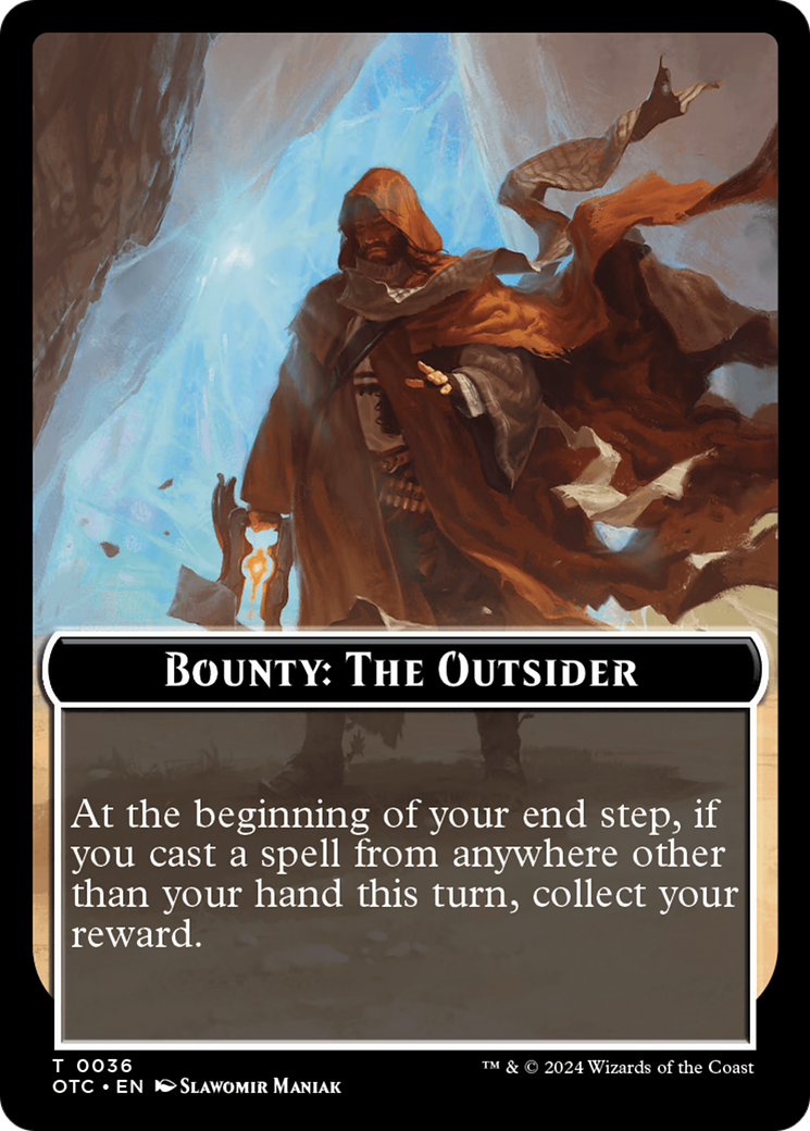 Bounty: The Outsider // Bounty Rules Double-Sided Token [Outlaws of Thunder Junction Commander Tokens] | All Aboard Games