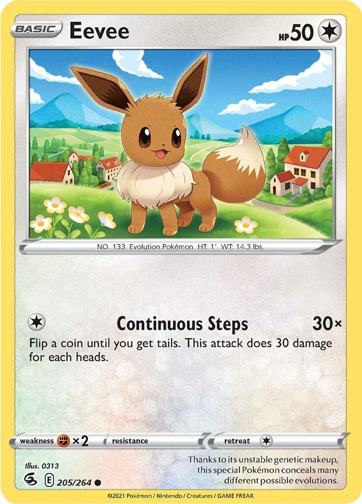 Eevee (205/264) [Sword & Shield: Fusion Strike] | All Aboard Games