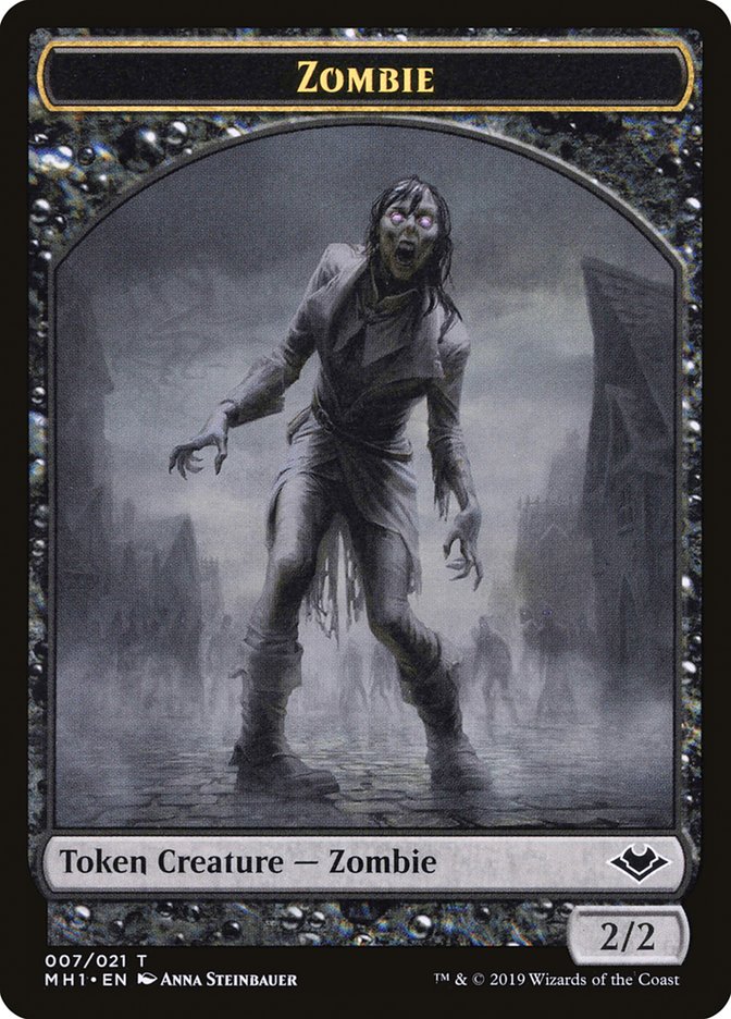 Zombie (007) // Myr (019) Double-Sided Token [Modern Horizons Tokens] | All Aboard Games