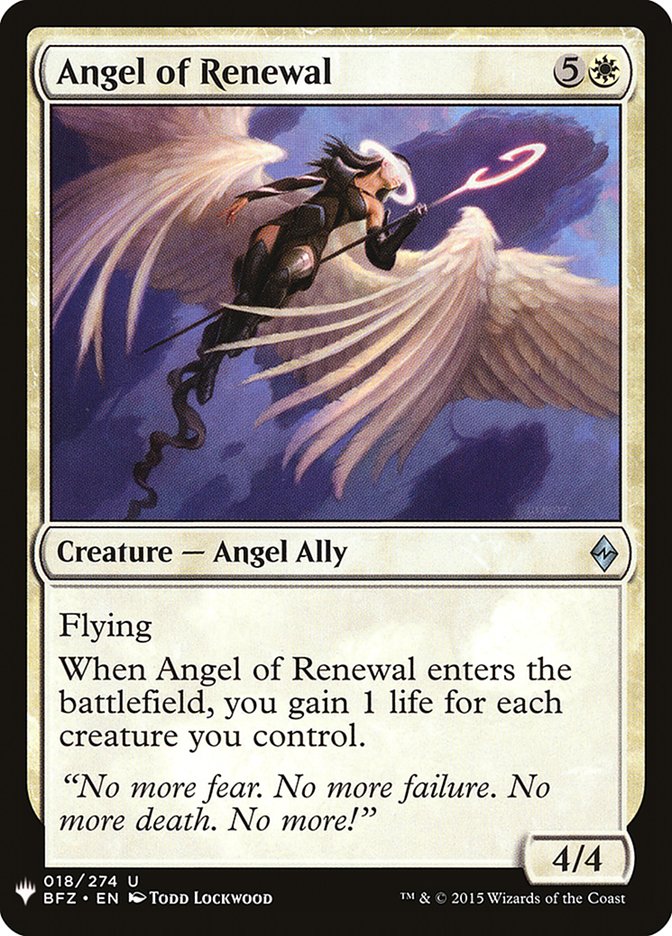 Angel of Renewal [Mystery Booster] | All Aboard Games
