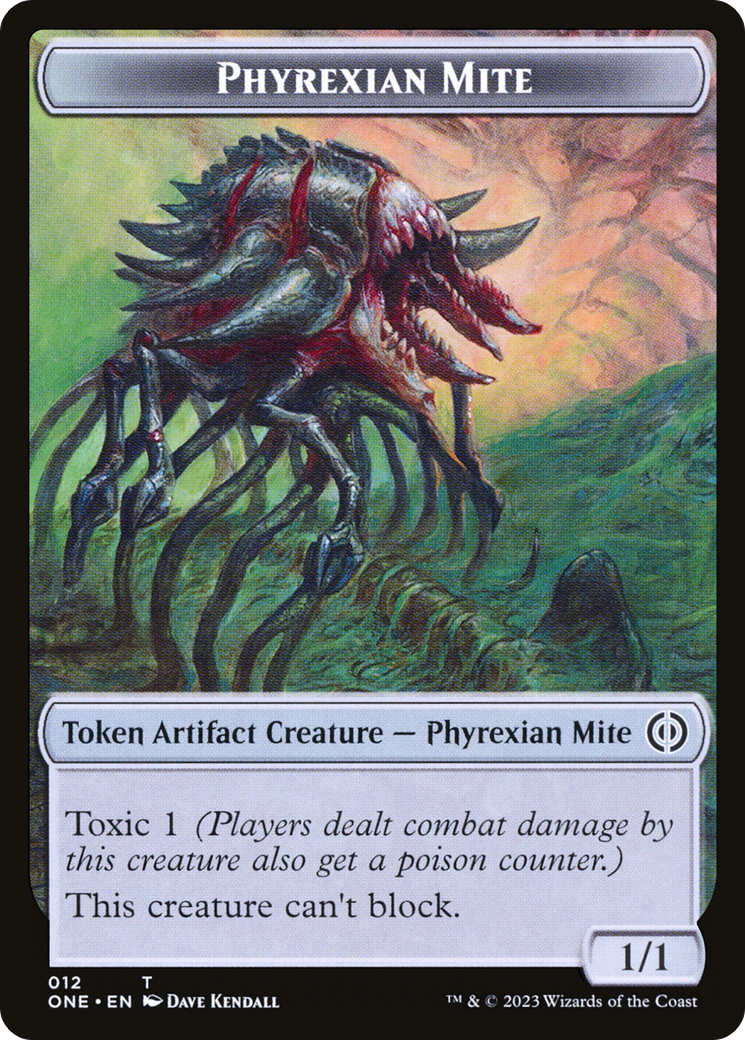 Phyrexian Mite (012) // Drone Double-Sided Token [Phyrexia: All Will Be One Tokens] | All Aboard Games