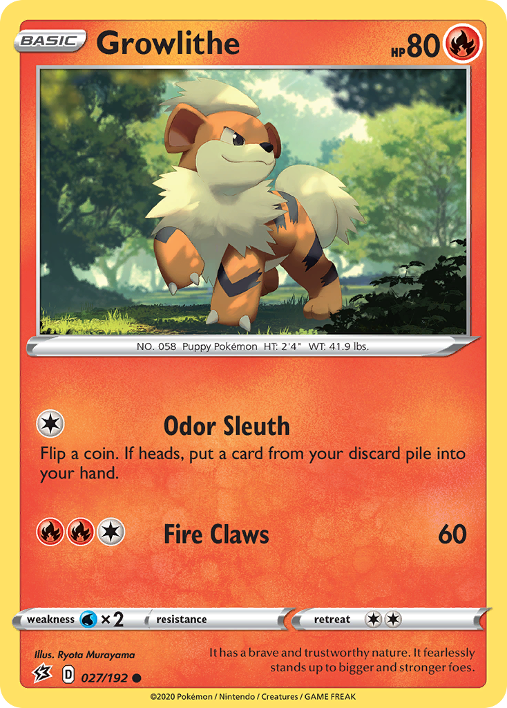 Growlithe (027/192) [Sword & Shield: Rebel Clash] | All Aboard Games