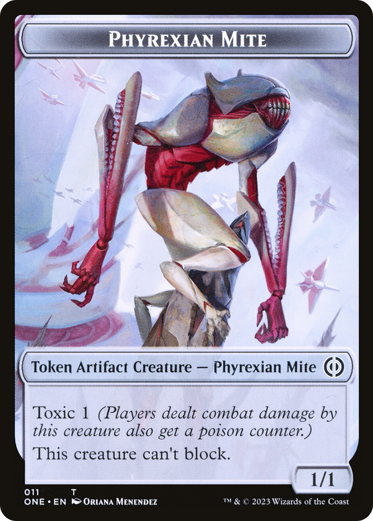 Phyrexian Mite (011) // Drone Double-Sided Token [Phyrexia: All Will Be One Tokens] | All Aboard Games