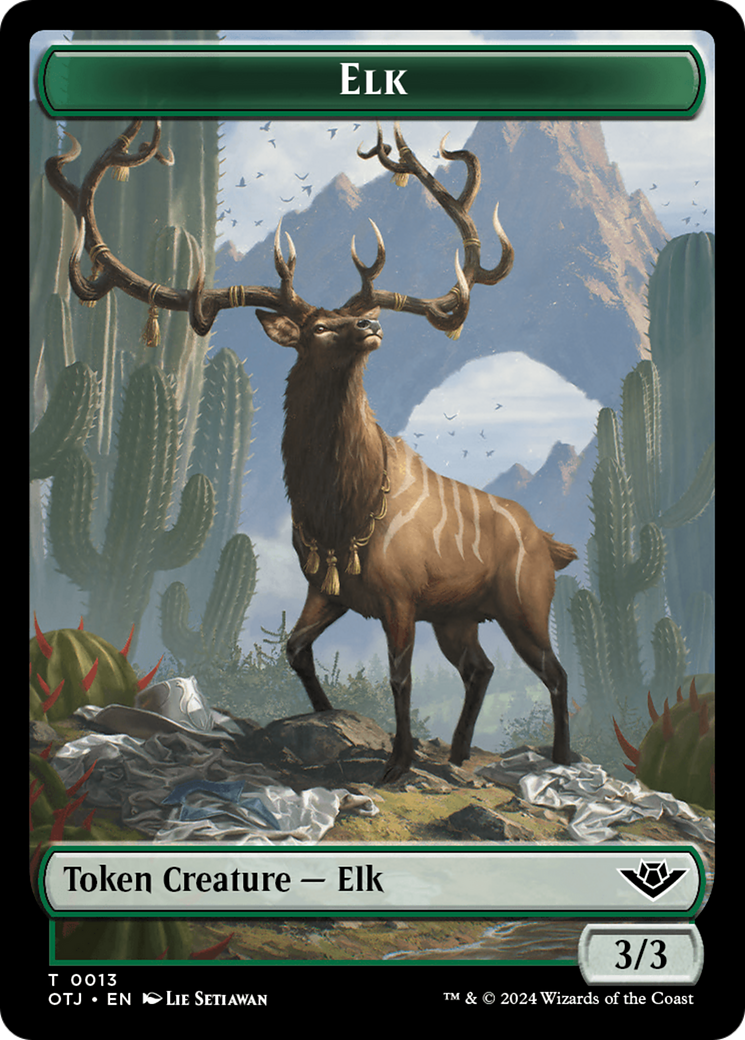 Elk // Plot Double-Sided Token [Outlaws of Thunder Junction Tokens] | All Aboard Games